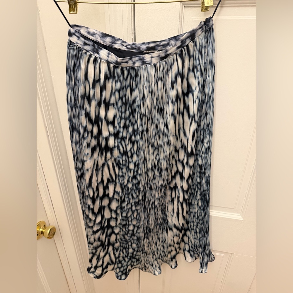 Elie Tahari Blue and White Maxi Skirt
